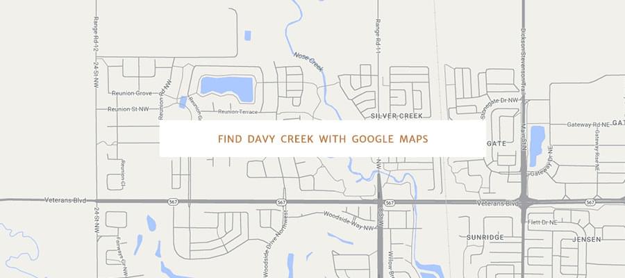 Find Davy Creek with Google Maps