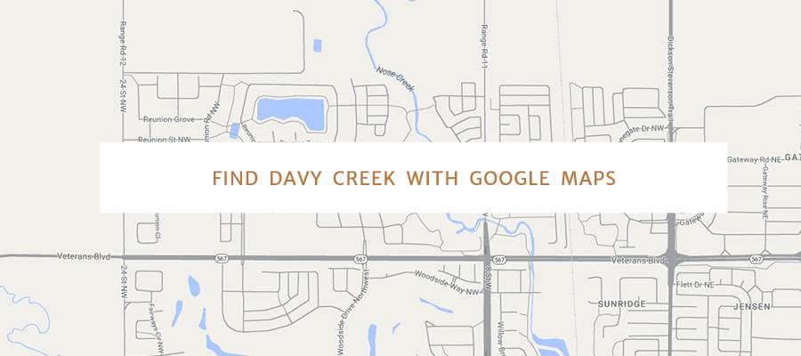 Find Davy Creek with Google Maps
