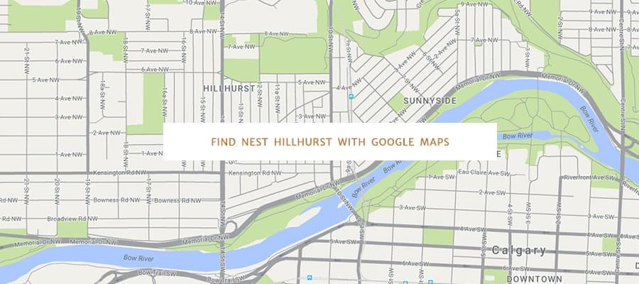 Find Nest Hillhurst with Google Maps